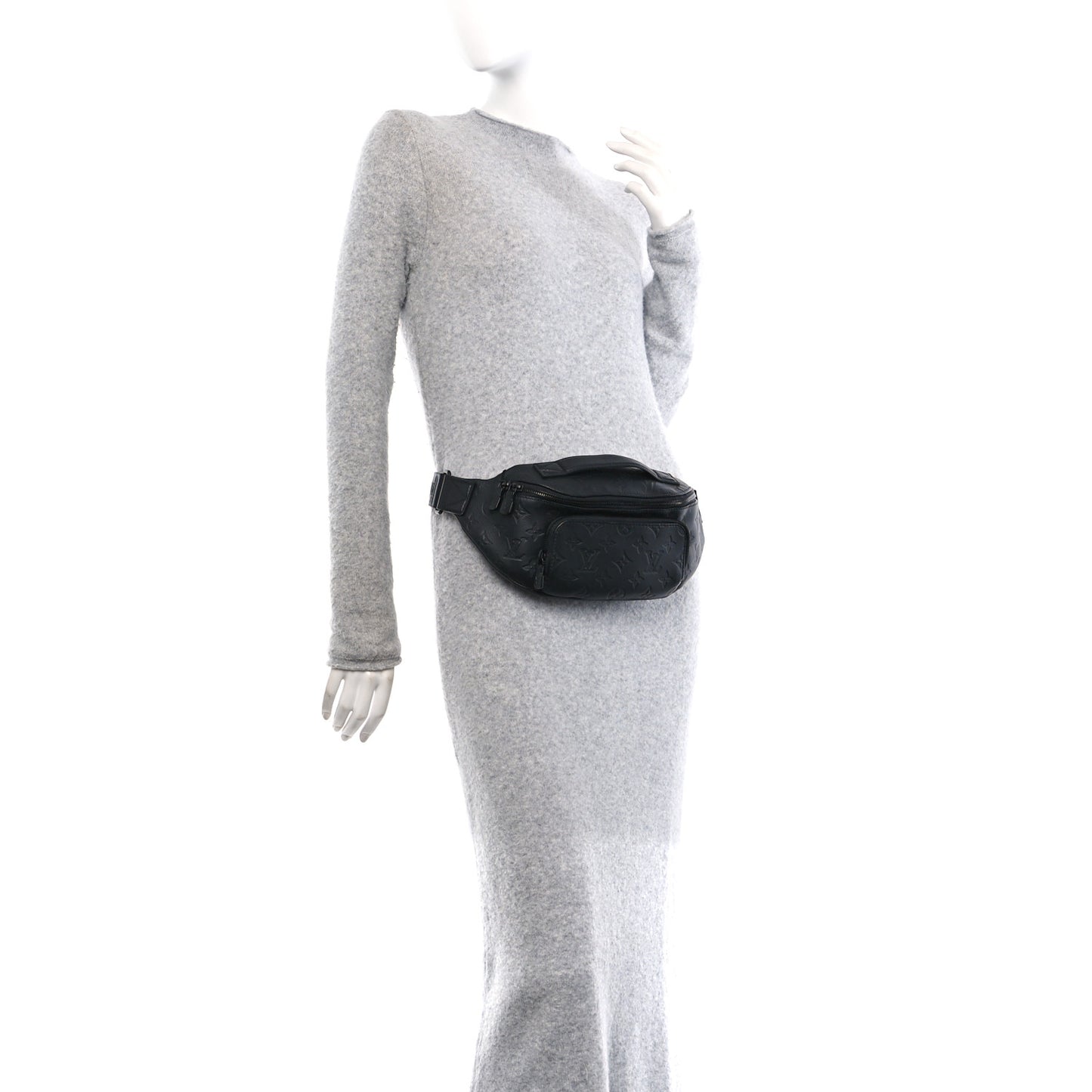 Calfskin Monogram Shadow Rush Bumbag Black