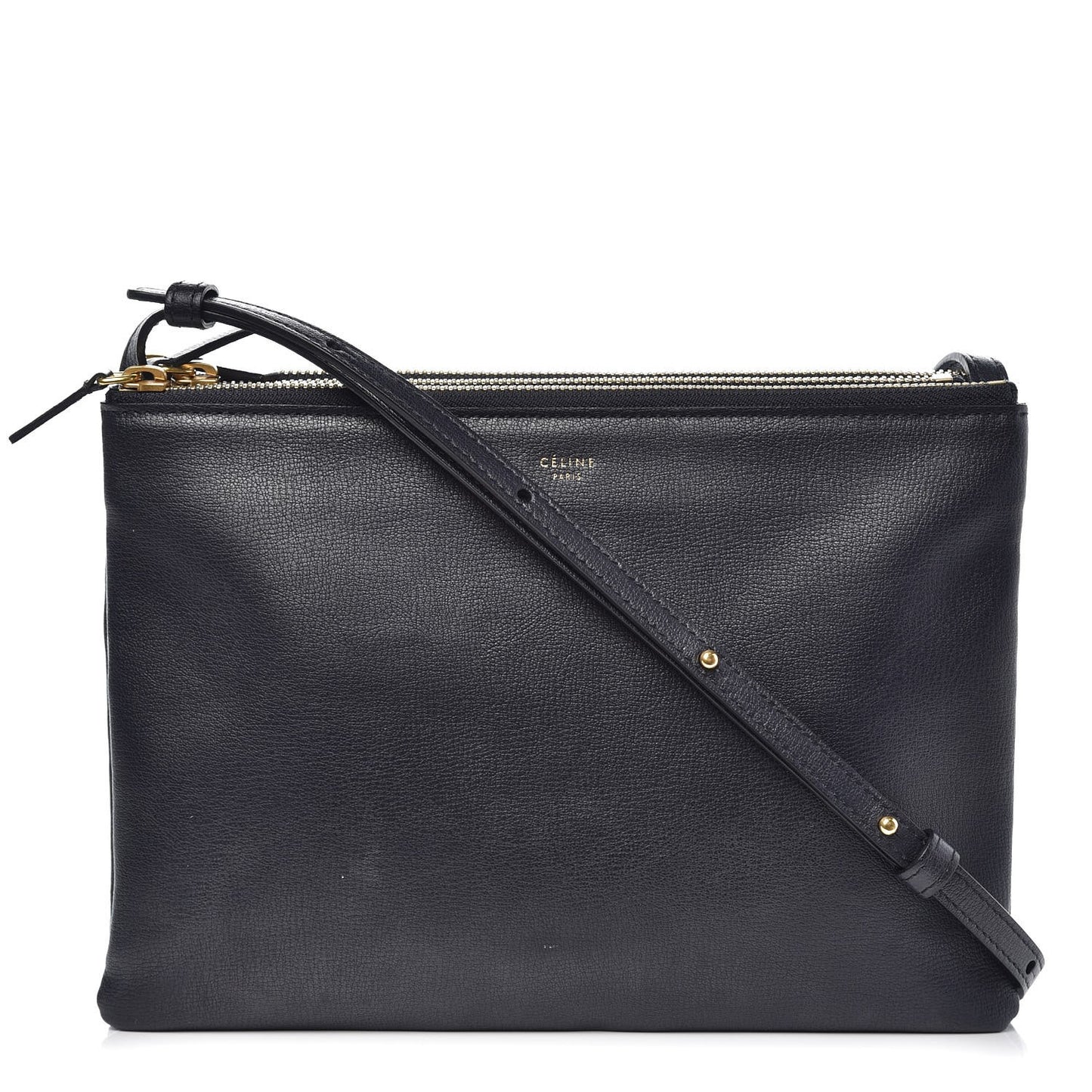 Goatskin Large Trio Crossbody Bag Dark Blue