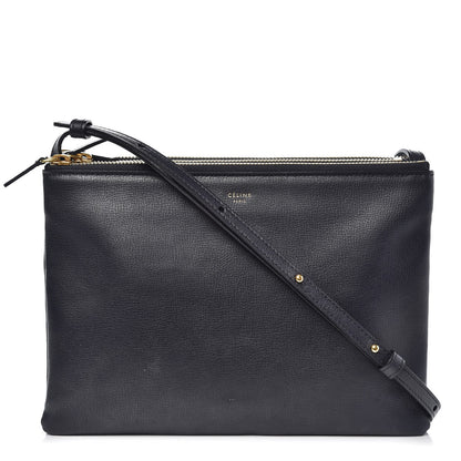 Celine Goatskin Large Trio Crossbody Bag Dark Blue 1 of 8