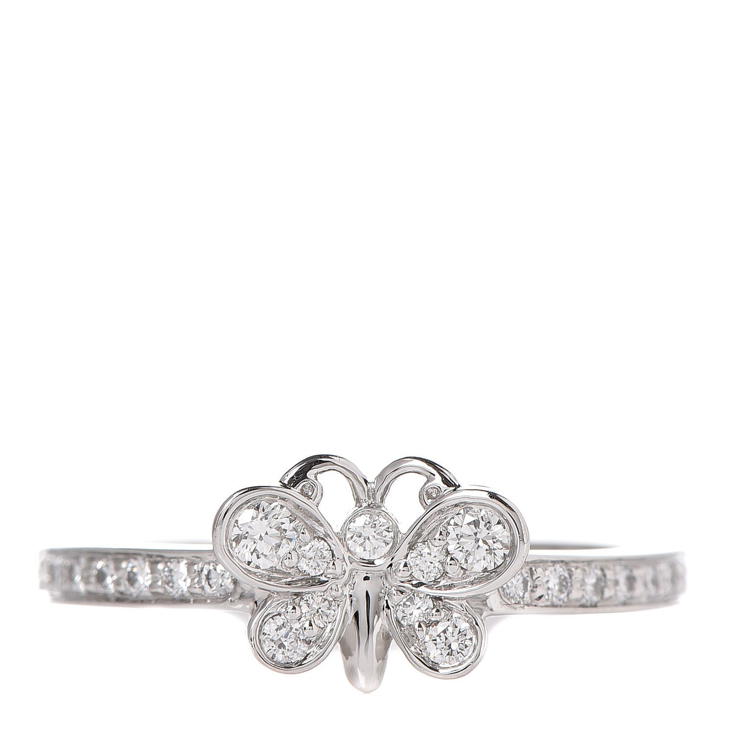 Platinum Diamond Enchant Butterfly Ring 53 6.5