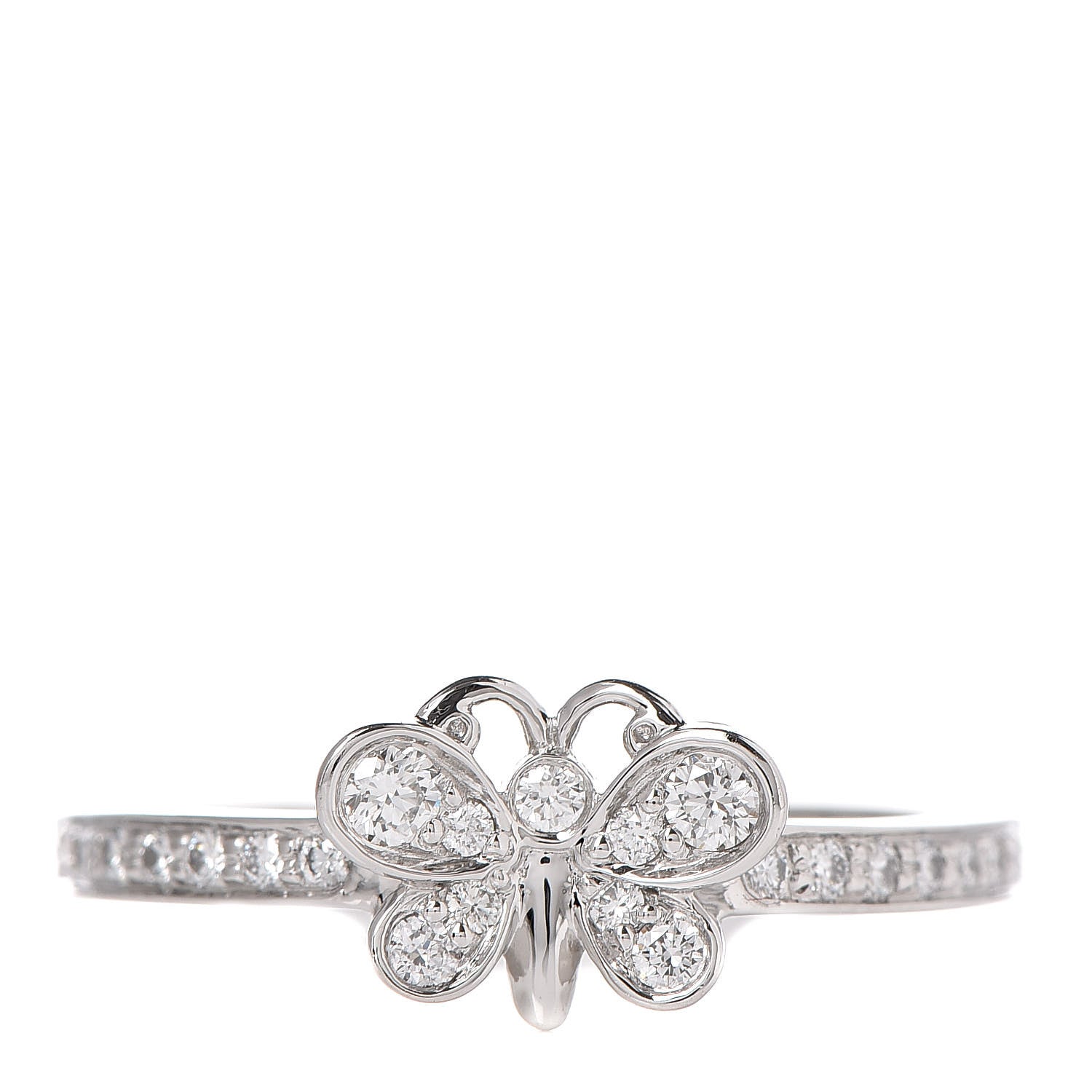 Tiffany Platinum Diamond Enchant Butterfly Ring 53 6.5 1 of 6