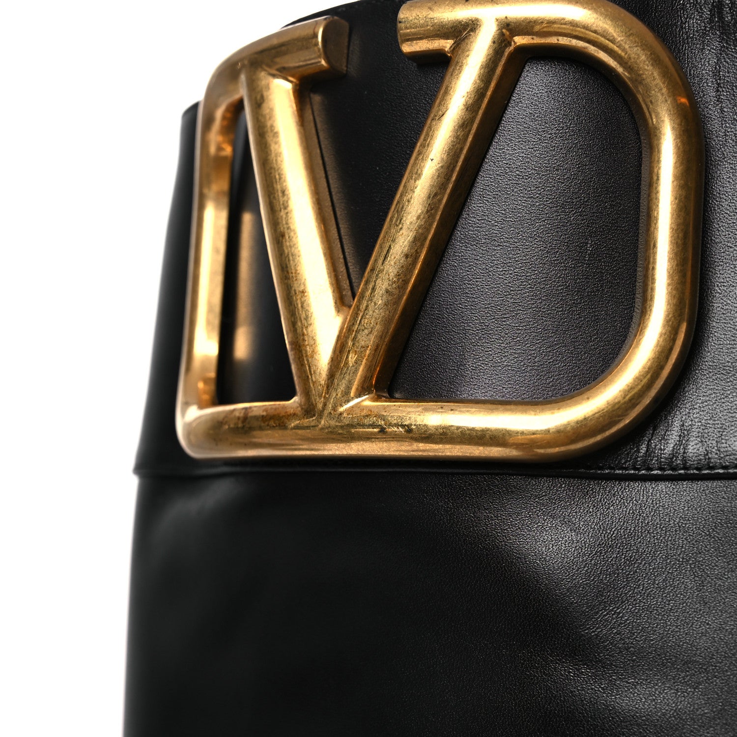 Valentino Garavani Calfskin Vlogo Knee High 85mm Boots 41 Black 11 of 13