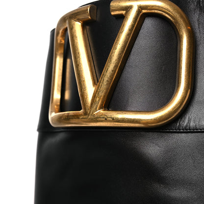 Valentino Garavani Calfskin Vlogo Knee High 85mm Boots 41 Black 11 of 13