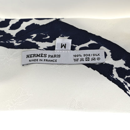 Hermes Silk Nijinski Headband M White Marine 4 of 4