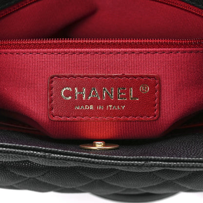 Chanel Caviar Quilted Wavy CC Hobo Black 6 of 11