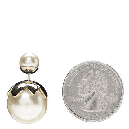 Christian Dior Pearl Mise En Dior Tribal Earrings Gold 2 of 3