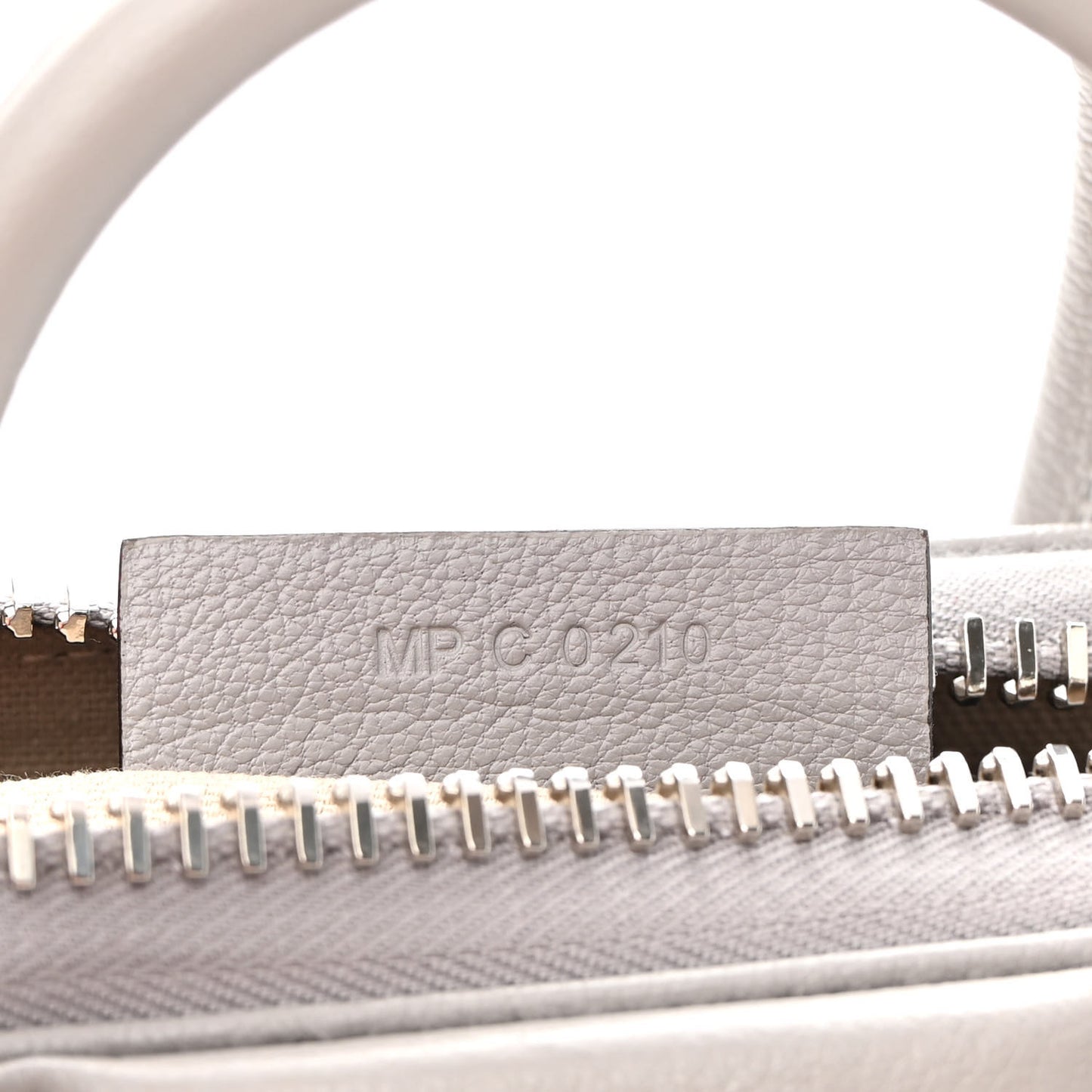 Sugar Goatskin Mini Antigona Pearl Grey