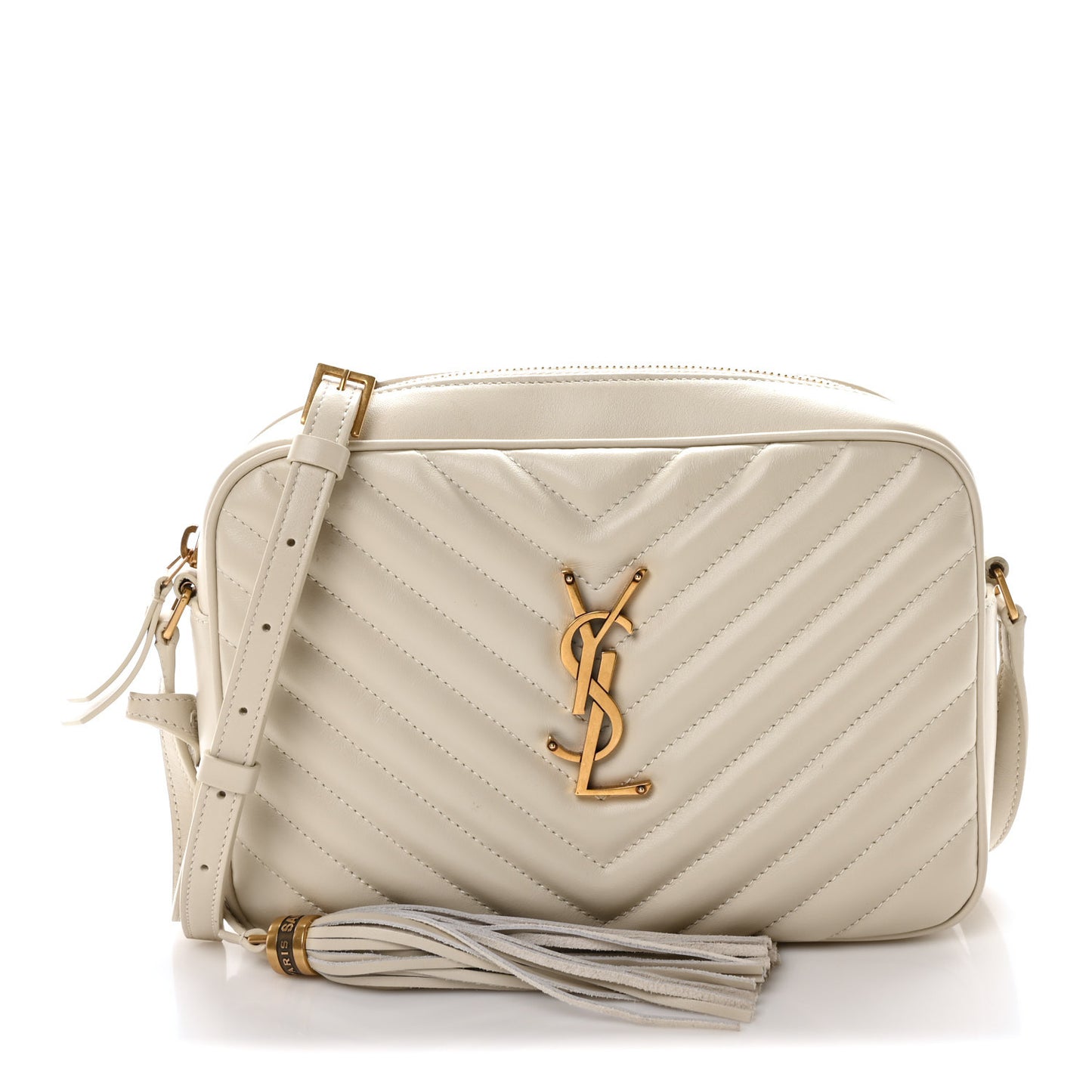 Calfskin Matelasse Monogram Lou Camera Bag Crema Soft