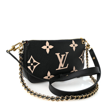 Louis Vuitton Empreinte Monogram Giant Multi Pochette Accessories Black Beige 3 of 10