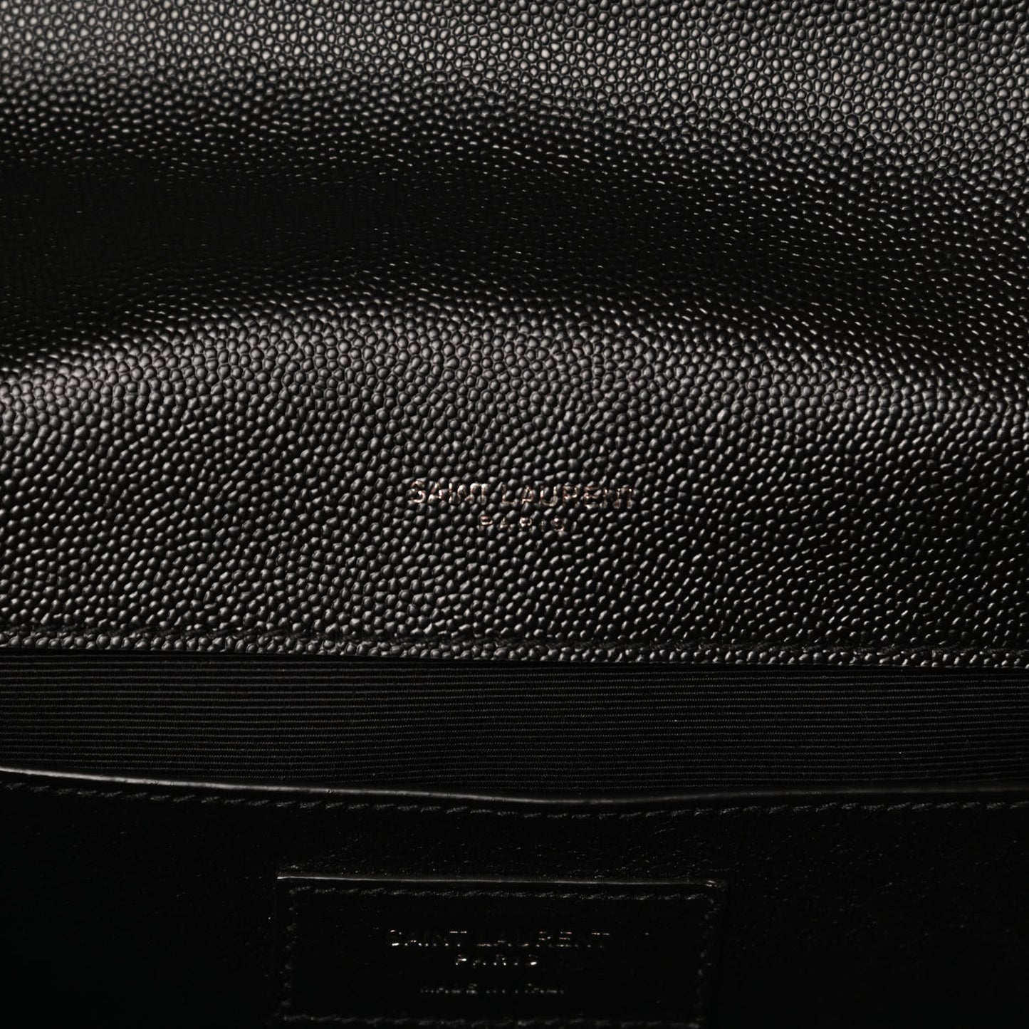 Grain De Poudre Textured Mixed Matelasse Triquilt Medium Monogram Satchel Black