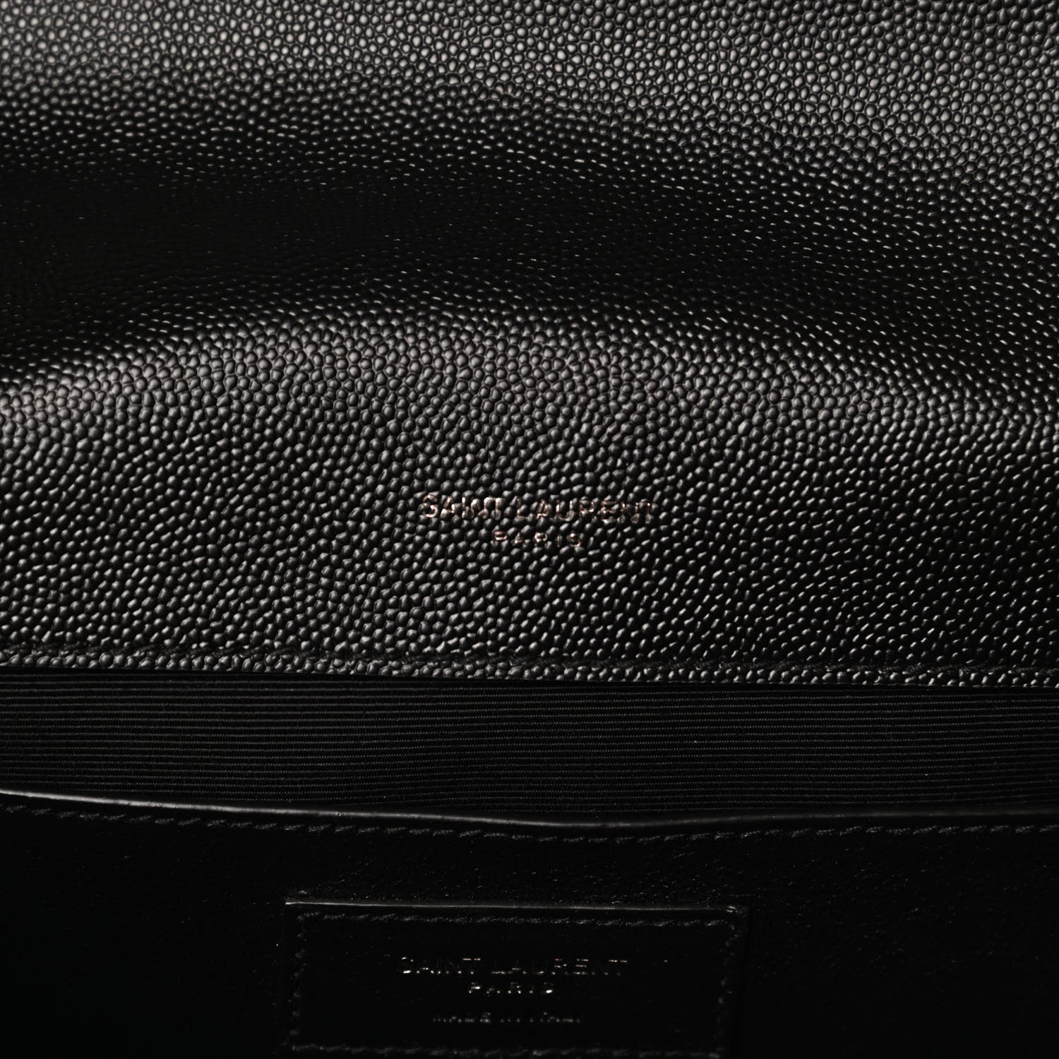 Saint Laurent Grain De Poudre Textured Mixed Matelasse Triquilt Medium Monogram Satchel Black 7 of 11