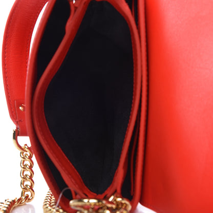 Alexander McQueen Calfskin Small Twin Skull Chain Crossbody Red 5 of 10