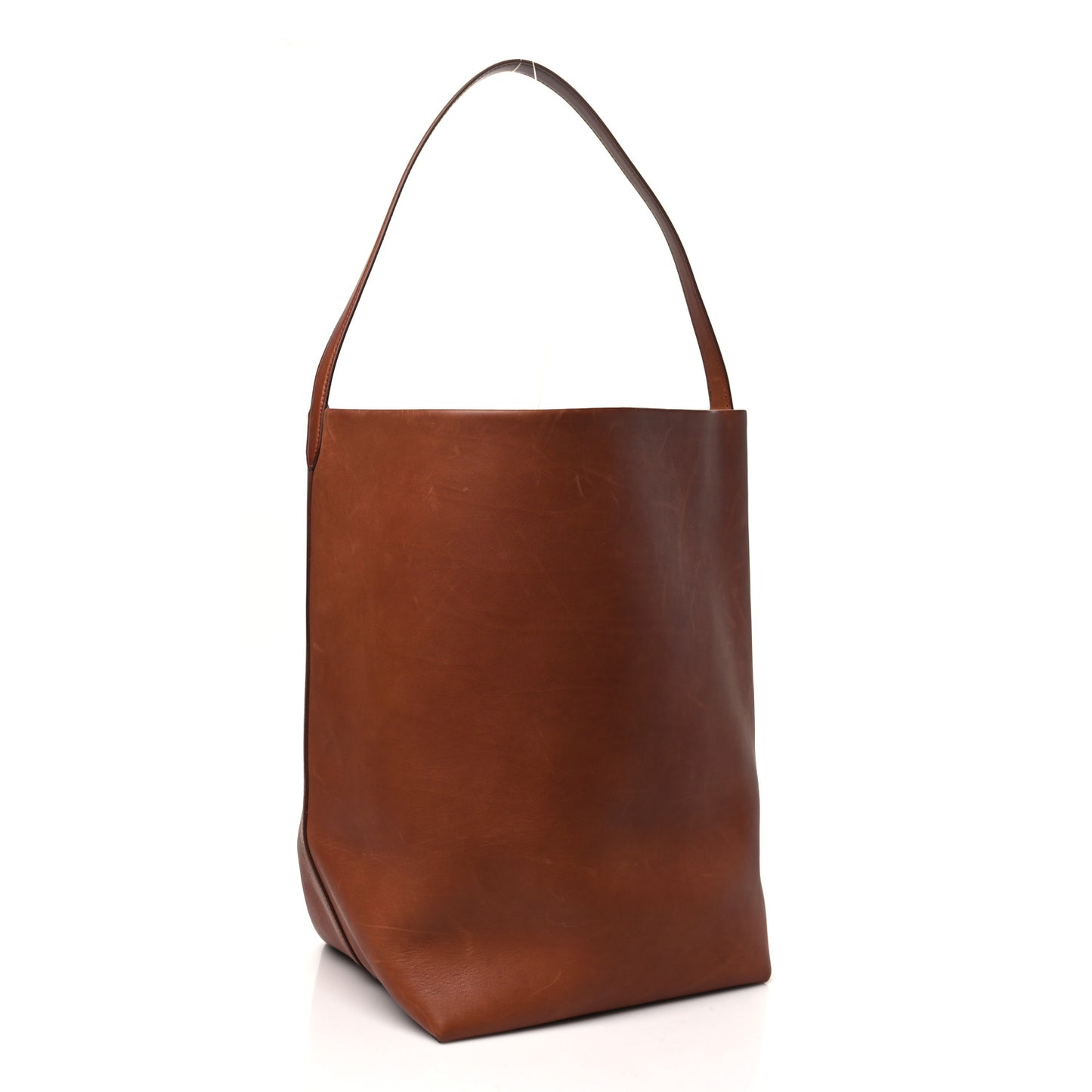 Polished Saddle Calfskin Large N/S Park Tote Cuir