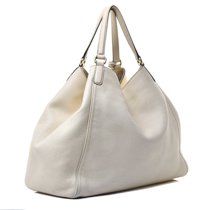 Gucci Pebbled Calfskin Large Soho Shoulder Bag Off White 3 of 9