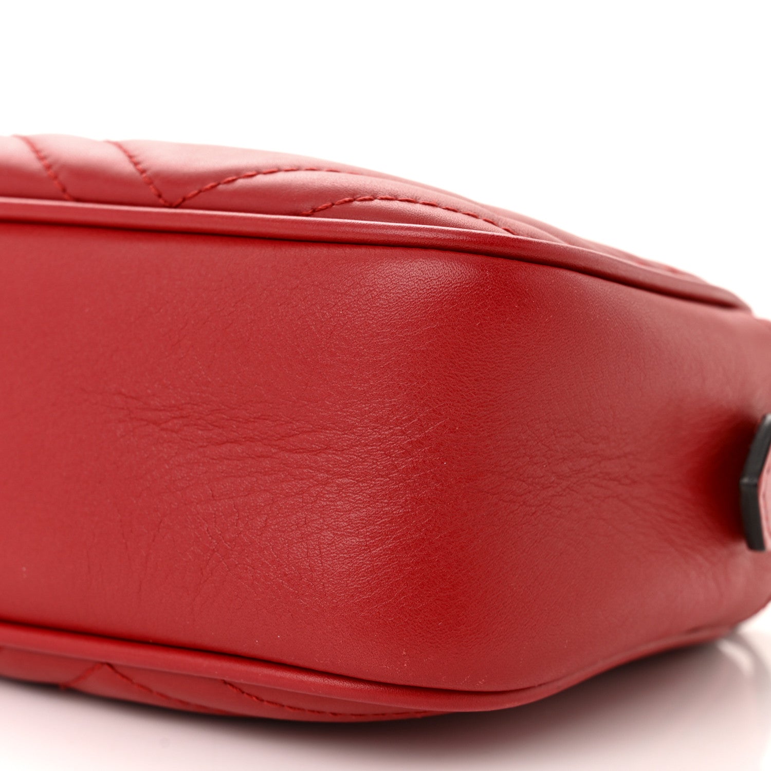 Gucci Calfskin Matelasse Small GG Marmont Chain Shoulder Bag Hibiscus Red 10 of 10