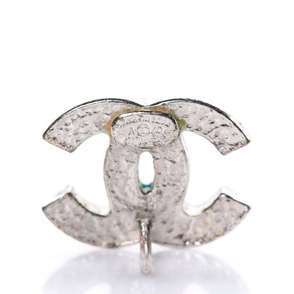 Chanel Crystal Mini Timeless CC Earrings Silver 4 of 6