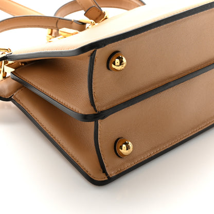 Fendi Shiny Nappa Petite Peekaboo I SEE U Satchel Miele Scuro 8 of 9