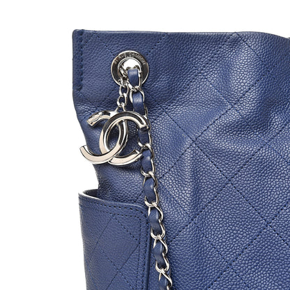 Chanel Grained Calfskin CC Pocket Tote Navy Blue 8 of 18