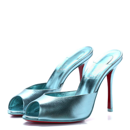 Christian Louboutin Metallic Kid Laminato Me Dolly 100 Sandals 37.5 Bermuda 37.5 3 of 10