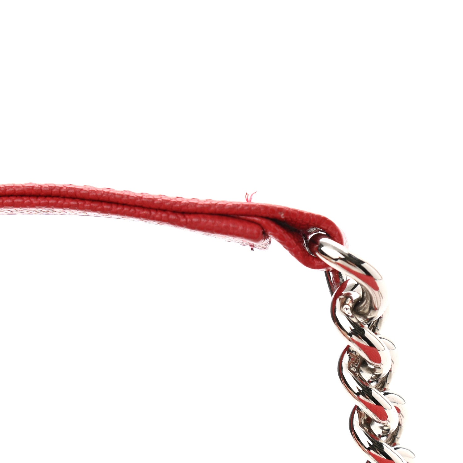 Chanel Caviar Quilted Boy Wallet On Chain WOC Red 12 of 13