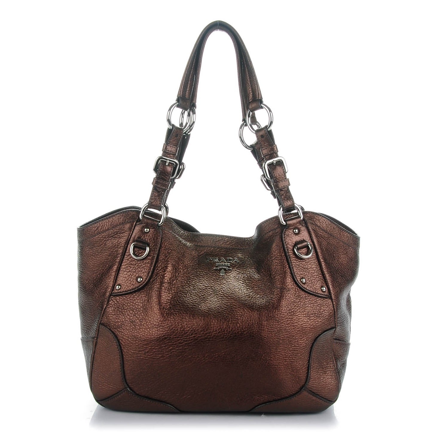 Vitello Daino Mordore Shoulder Bag Antico