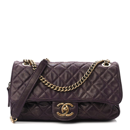 Chanel Iridescent Calfskin Quilted Small Shiva Flap Purple 1 of 11