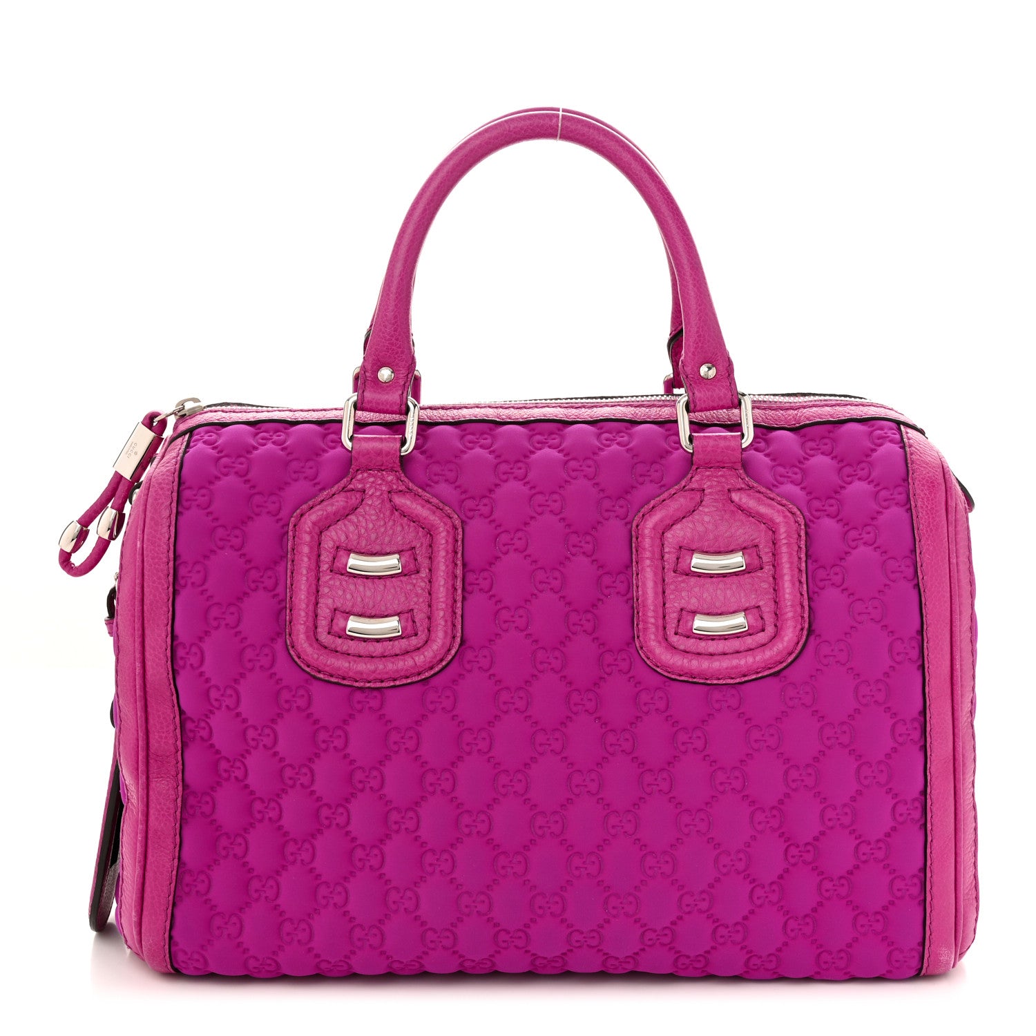 Gucci Guccissima Neoprene Techno Tag Medium Boston Magenta 1 of 11