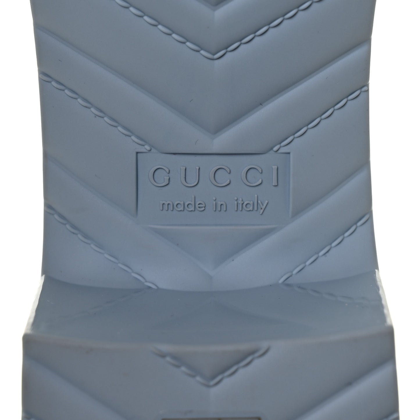 Rubber Gucci Logo Womens Platform 20/60mm Slide Sandals 42 Porcelain Light Blue