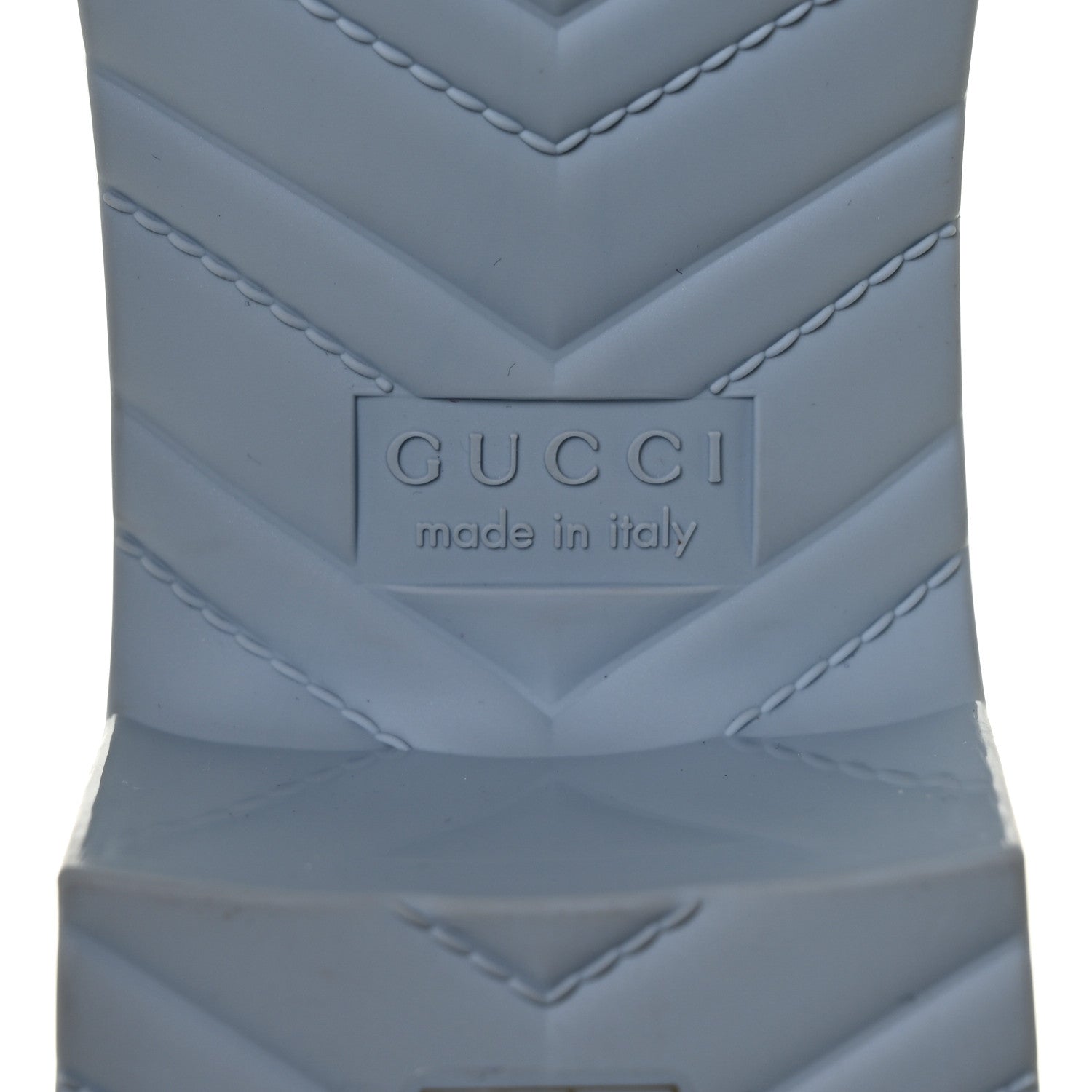 Gucci Rubber Gucci Logo Womens Platform 20/60mm Slide Sandals 42 Porcelain Light Blue 6 of 10