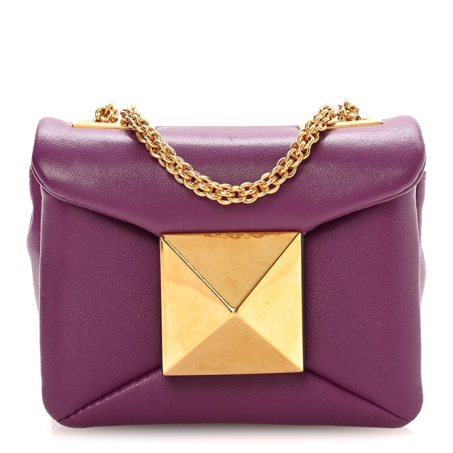 Nappa Micro One Stud Chain Bag Prune Prune
