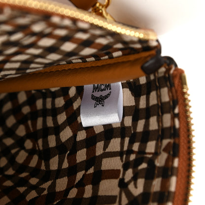 MCM Visetos Liz Shopper Tote Pouch Cognac 6 of 6