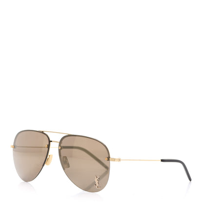 Saint Laurent Aviator Classic 11 Sunglasses Brown 1 of 8