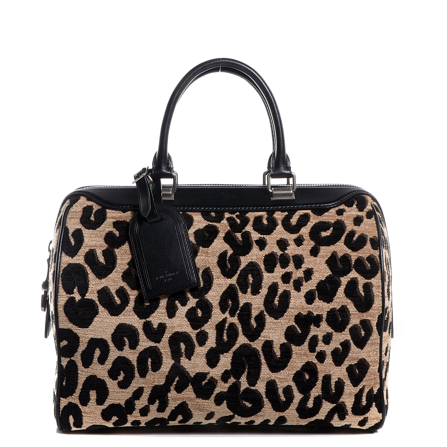 Louis Vuitton Jacquard Velvet Leopard Print Stephen Sprouse Speedy 1 of 8