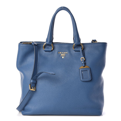 Prada Vitello Daino Tote Cobalto 1 of 11