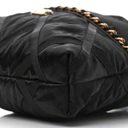 Chanel Nylon Grosgrain Large Lifestyle Pouch With Foldable Tote Black 7 of 12