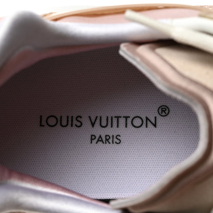 Louis Vuitton Patent Calfskin Technical Mesh Monogram Run 55 Sneakers 39 Beige Pink White 6 of 8