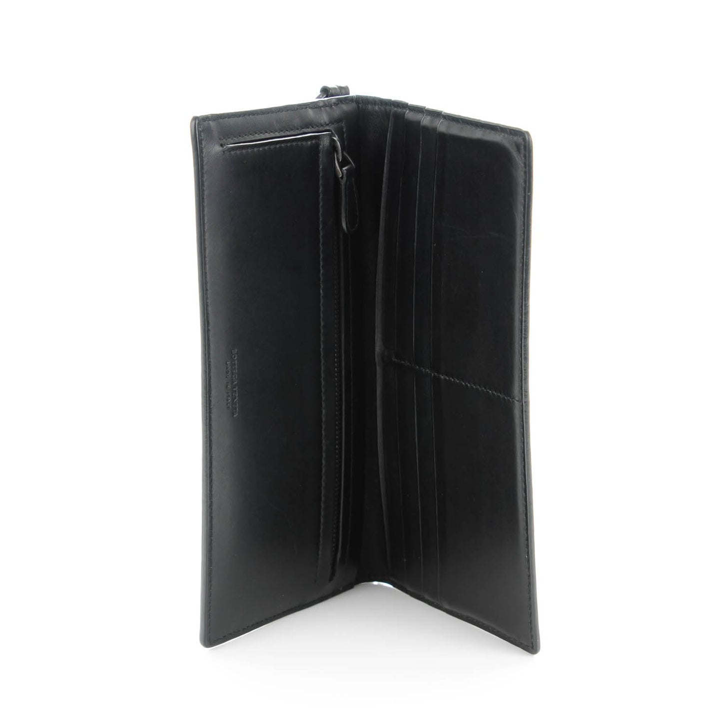 Nappa Intrecciato Continental Wallet on Chain Nero Black