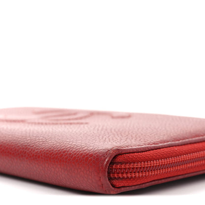 Chanel Caviar Large CC Timeless Zip Around Organizer Wallet Red 10 of 10