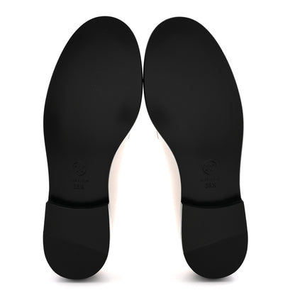 Chanel Lambskin CC Mocassin Loafers 38.5 White 6 of 10
