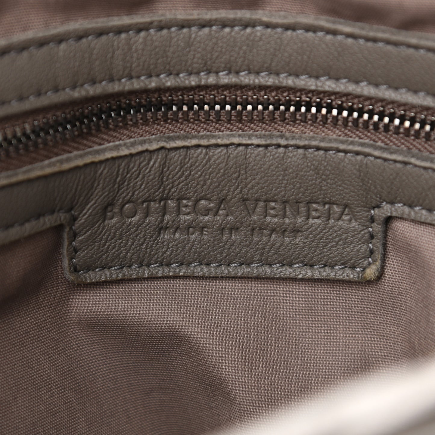 Nappa Intrecciato Messenger Bag Grey