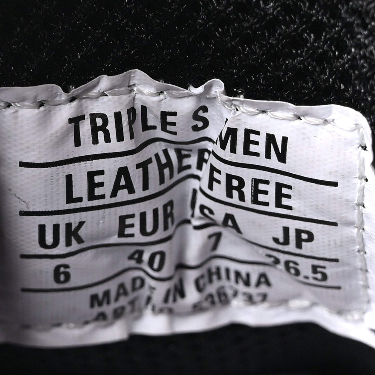 Technical Fabric Allover Logo Mens Triple S Sneakers 40 Black White