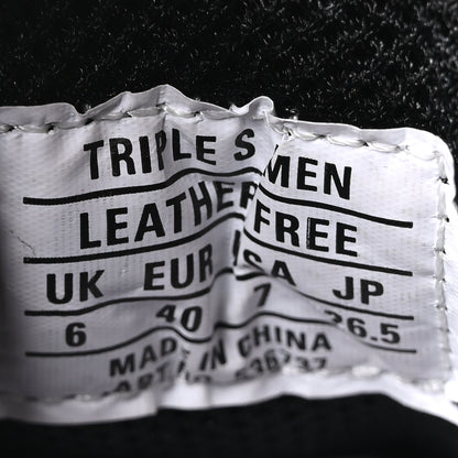 Balenciaga Technical Fabric Allover Logo Mens Triple S Sneakers 40 Black White 9 of 10
