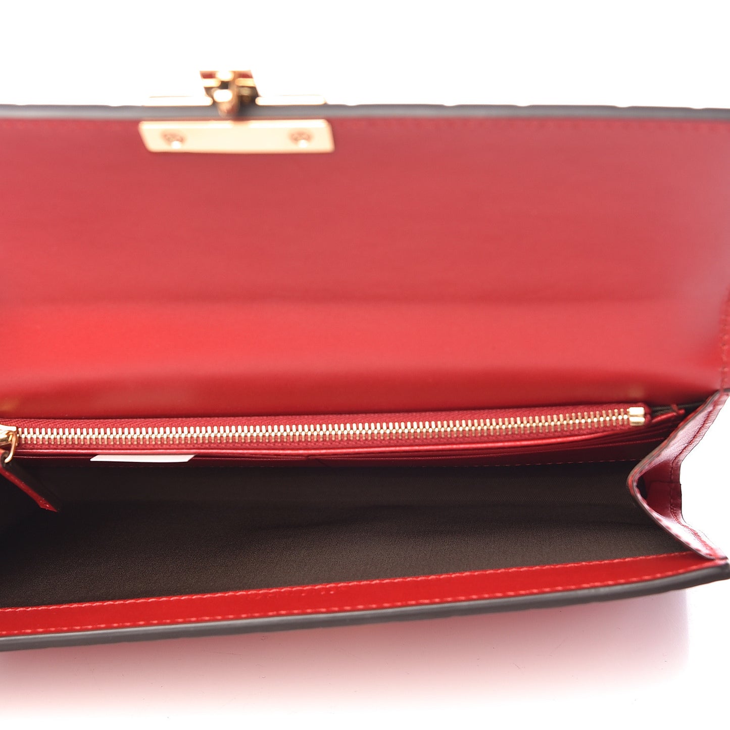 Guccissima Padlock Clutch Hibiscus Red