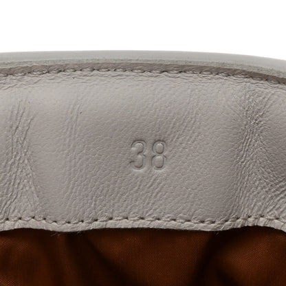 Hermes Calfskin Parachute Fresh Ankle Boots 38 White 6 of 9