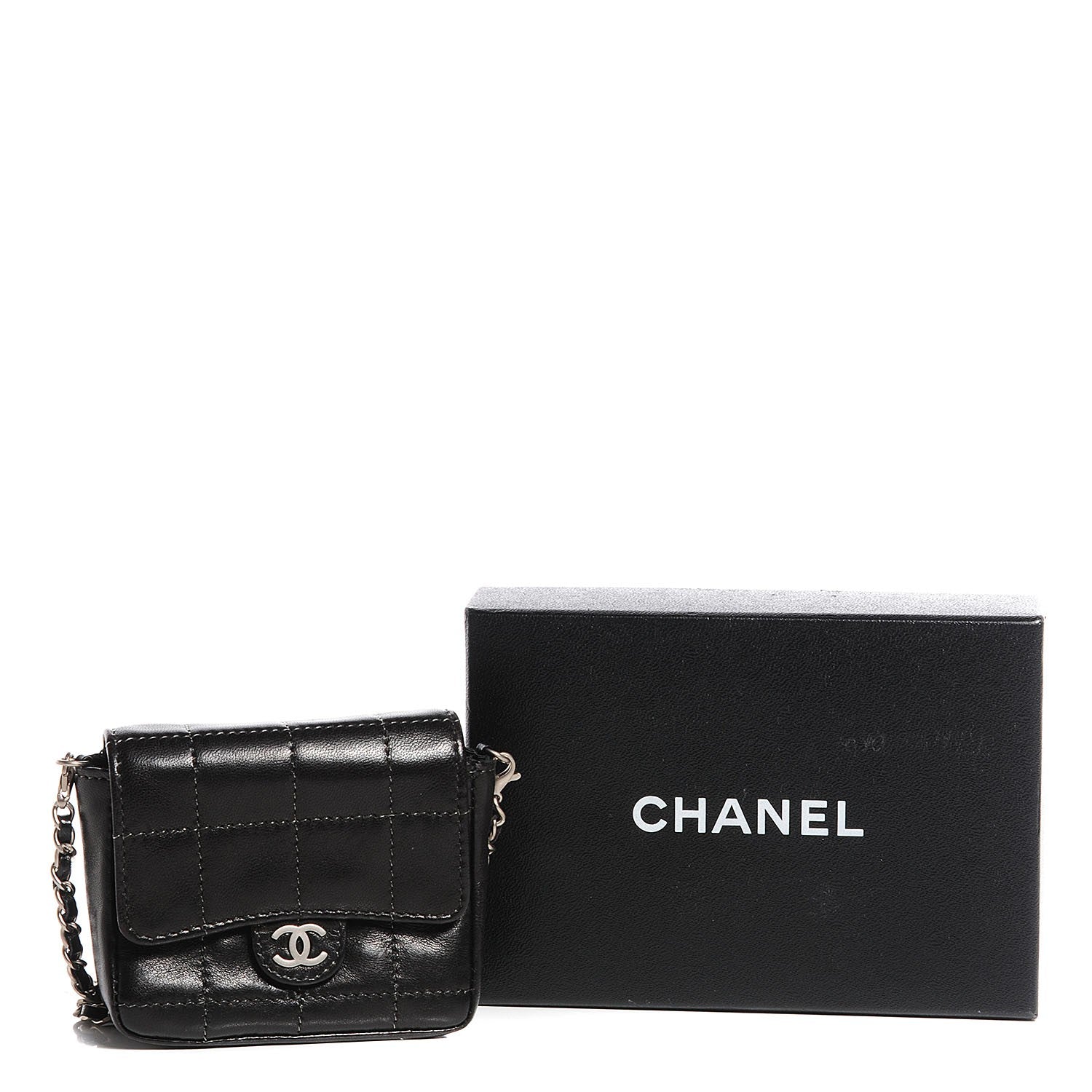 Chanel Lambskin Square Stitched Micro Flap Black 10 of 10