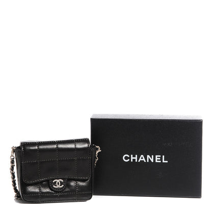 Chanel Lambskin Square Stitched Micro Flap Black 10 of 10
