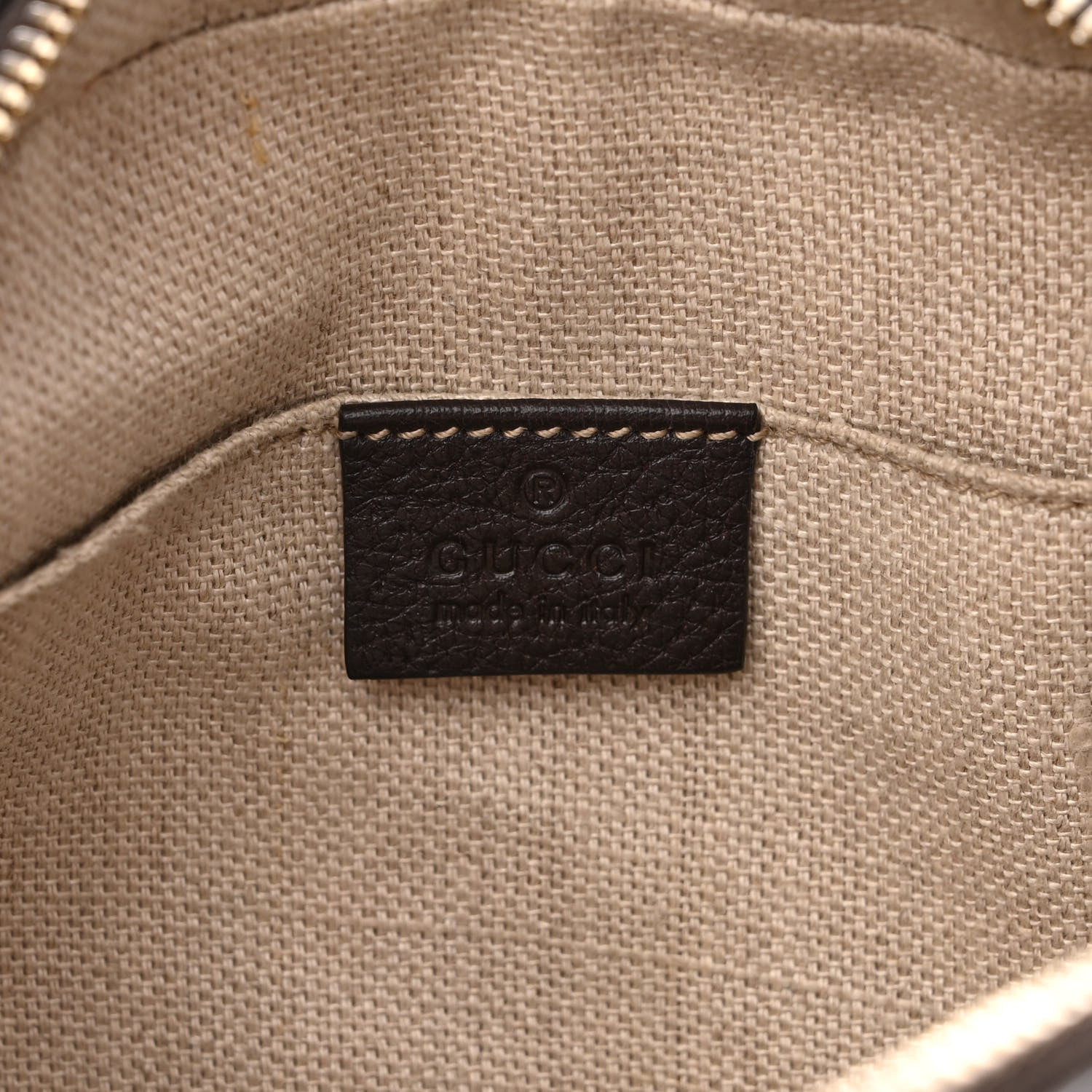 Gucci GG Supreme Monogram Web Small Webby Bee Shoulder Bag Dark Brown 6 of 13