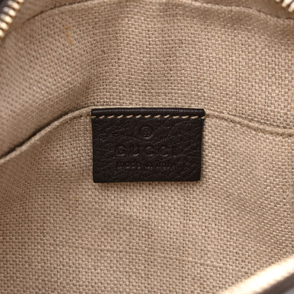 Gucci GG Supreme Monogram Web Small Webby Bee Shoulder Bag Dark Brown 6 of 13