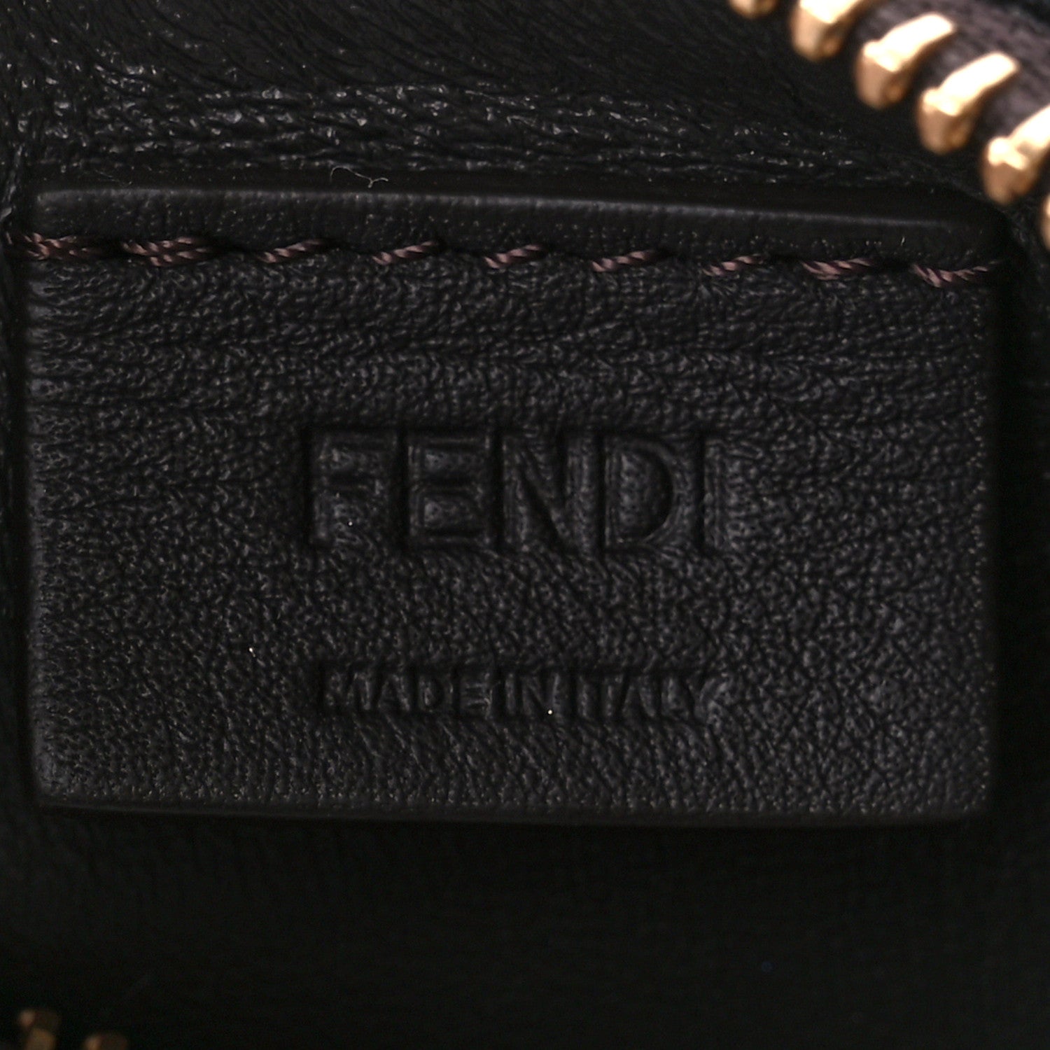 Fendi Fabric Jacquard FF 1974 Nano Fendigraphy Hobo Charm Tobacco Moro 5 of 10