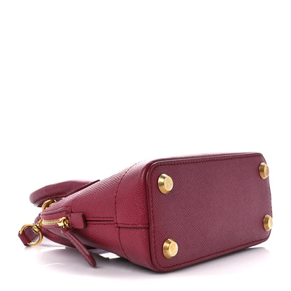 Balenciaga Signature Grained Calfskin Logo XXS Ville Top Handle Bag Rouge Grenat White 4 of 16